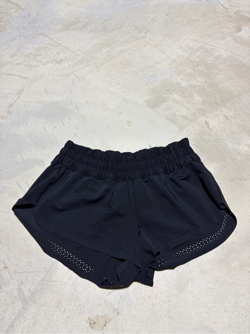 Lululemon Black Women's Active Shorts with Laser-Cut Hem